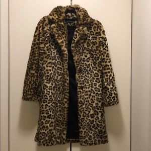 Leopard Zara faux fur coat